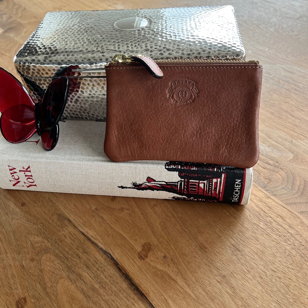 Ghurka No. 189 "The Insider" Vintage Brown Leather Pouch with Keychain